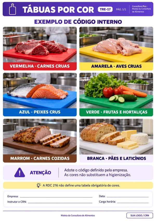 Cartaz de tábuas por cor